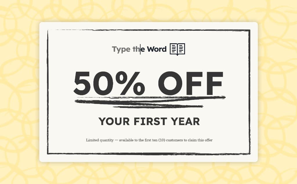 Claim 50% off your school’s first year